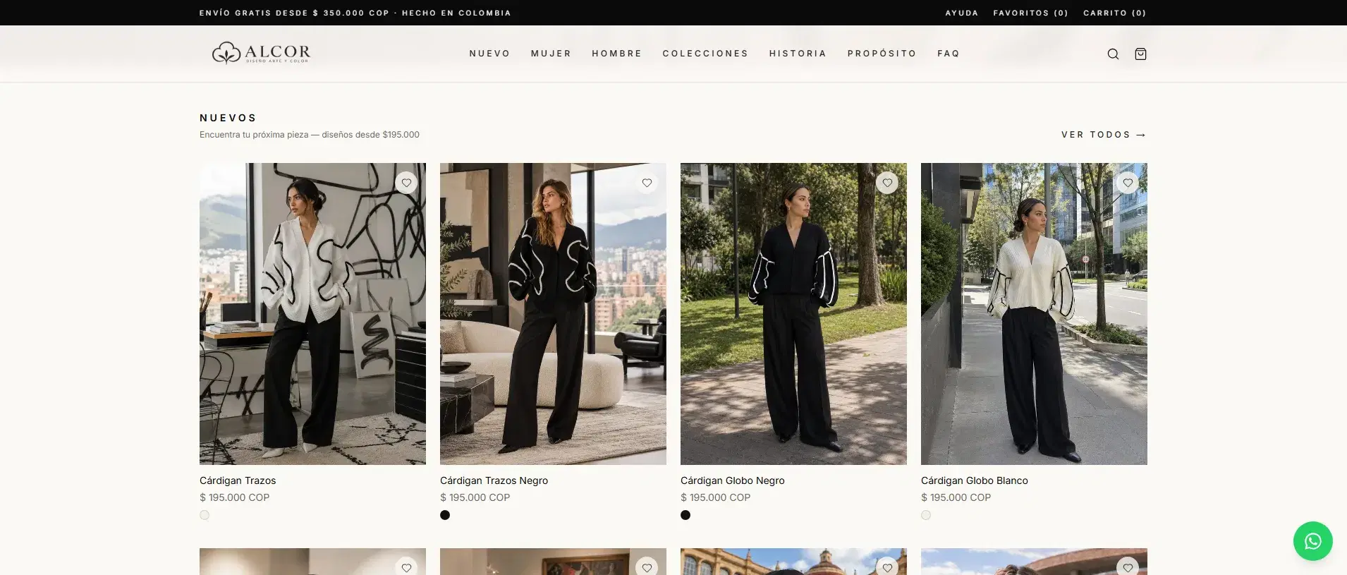 Product catalog on the new ALCOR store